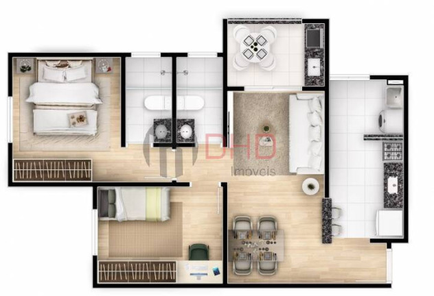 Imagem Apartamento com 2 Quartos à Venda, 61 m² em Jardim Iguatemi - Sorocaba Imagem Apartamento com 2 Quartos à Venda, 61 m² em Jardim Iguatemi - Sorocaba