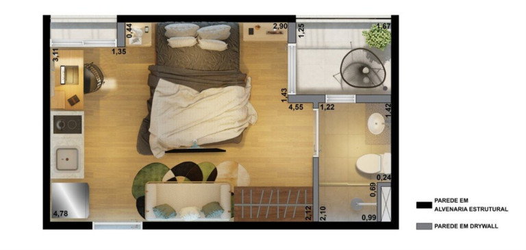 Imagem Apartamento com 1 Quarto à Venda, 23 m² em Santa Cecília - São Paulo