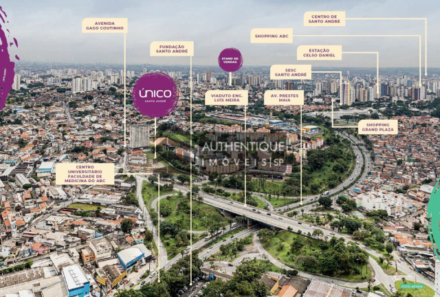 Imagem Apartamento com 2 Quartos à Venda, 44 m² em Santa Maria - Santo André