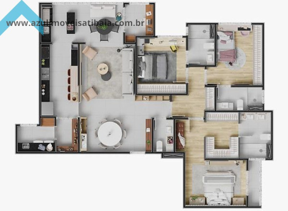 Imagem Apartamento com 3 Quartos à Venda, 102 m² em Vila Giglio - Atibaia