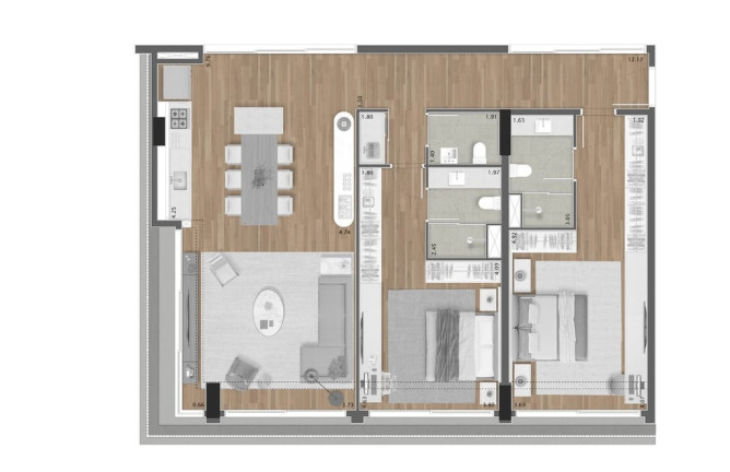Imagem Apartamento com 1 Quarto à Venda, 57 m² em Itaim Bibi - São Paulo