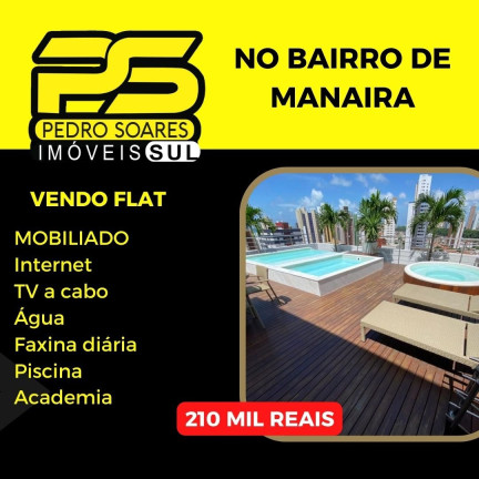 Flat com 1 Quarto à Venda, 22 m² em Manaíra - João Pessoa