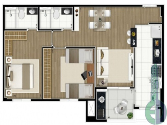 Imagem Imóvel com 2 Quartos à Venda, 65 m² em Fundação - Sao Caetano Do Sul Imagem Imóvel com 2 Quartos à Venda, 65 m² em Fundação - Sao Caetano Do Sul