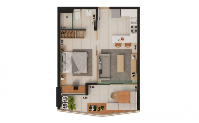 Imagem Apartamento com 1 Quarto à Venda, 26 m² em Meireles - Fortaleza