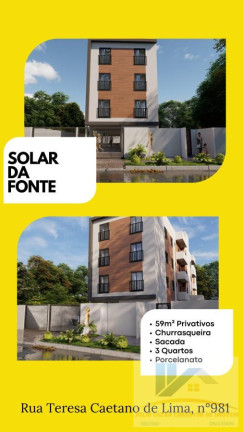 Apartamento com 3 Quartos à Venda, 59 m² em Parque Da Fonte - São José Dos Pinhais