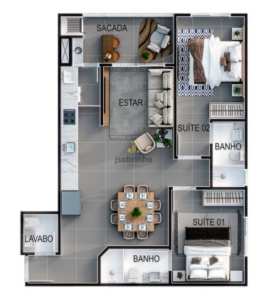 Apartamento com 2 Quartos à Venda, 75 m² em Bombas - Bombinhas