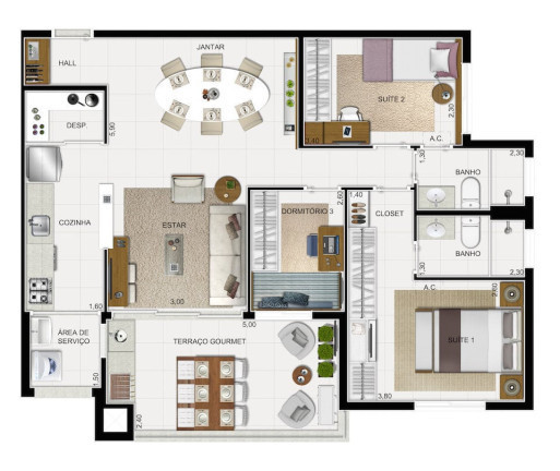 Imagem Imóvel com 2 Quartos à Venda, 142 m² em Morumbi - São Paulo