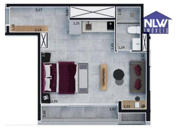 Studio com 1 Quarto à Venda, 35 m² em Pinheiros - São Paulo