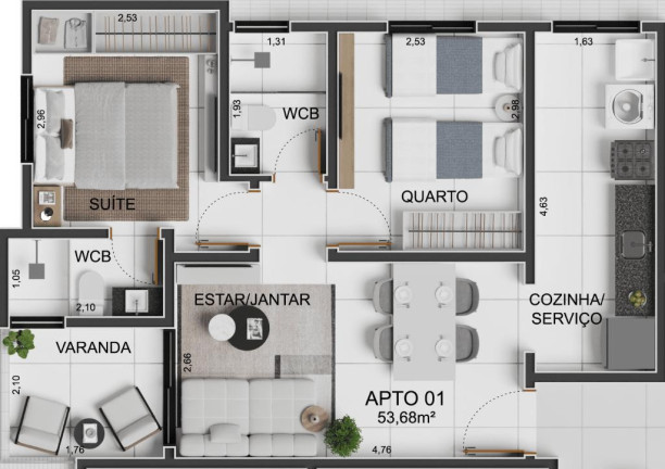 Imagem Apartamento com 3 Quartos à Venda, 68 m² em Intermares - Cabedelo Imagem Apartamento com 3 Quartos à Venda, 68 m² em Intermares - Cabedelo