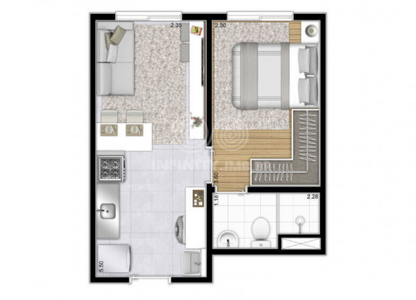 Imagem Apartamento com 1 Quarto à Venda, 32 m² em Vila Ema - São Paulo