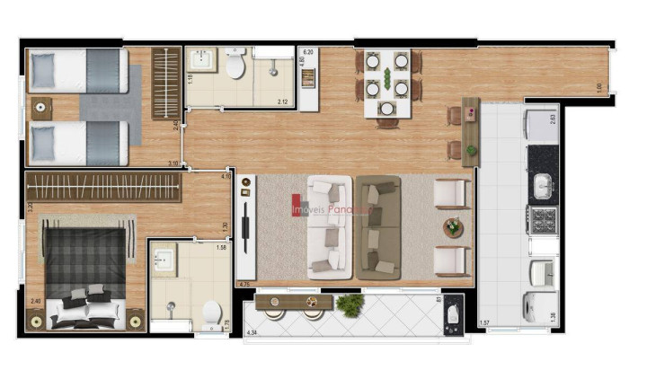 Imagem Apartamento com 2 Quartos à Venda, 48 m² em Vila Andrade - São Paulo