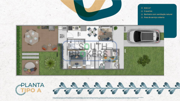 Imagem Casa de Condomínio com 2 Quartos à Venda, 51 m² em Campo Largo Da Roseira - São José Dos Pinhais