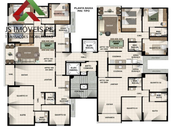 Imagem Imóvel com 3 Quartos à Venda, 71 m² em Pina - Recife