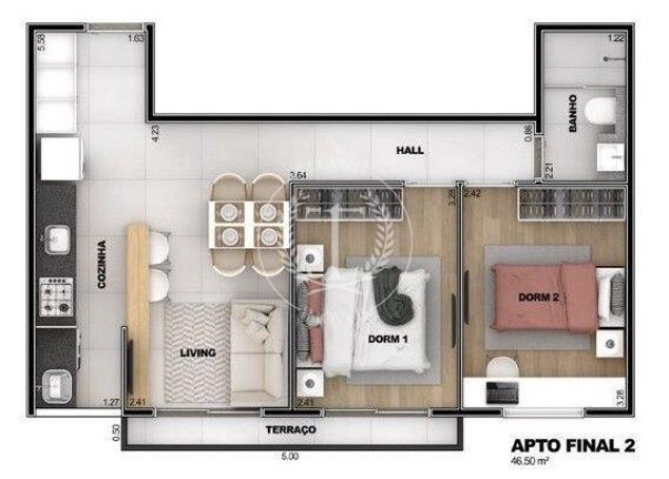Imagem Apartamento com 2 Quartos à Venda, 43 m² em Santa Teresinha - São Paulo