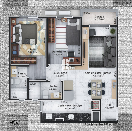 Imagem Apartamento com 2 Quartos à Venda, 60 m² em São José - Santa Maria