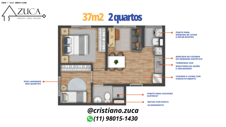 Imagem Apartamento com 2 Quartos à Venda, em Jardim Silva Teles - São Paulo Imagem Apartamento com 2 Quartos à Venda, em Jardim Silva Teles - São Paulo