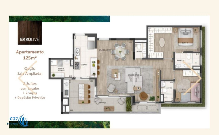 Apartamento com 2 Quartos à Venda, 125 m² em Tamboré - Barueri