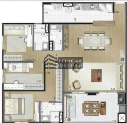 Imagem Apartamento com 3 Quartos à Venda, 94 m² em Vila Valparaíso - Santo André Imagem Apartamento com 3 Quartos à Venda, 94 m² em Vila Valparaíso - Santo André