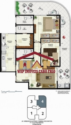 Imagem Apartamento com 2 Quartos à Venda, 105 m² em Braga - Cabo Frio Imagem Apartamento com 2 Quartos à Venda, 105 m² em Braga - Cabo Frio