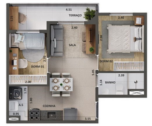 Imagem Apartamento com 2 Quartos à Venda, 42 m² em Chácara Santo Antônio (zona Sul) - São Paulo Imagem Apartamento com 2 Quartos à Venda, 42 m² em Chácara Santo Antônio (zona Sul) - São Paulo