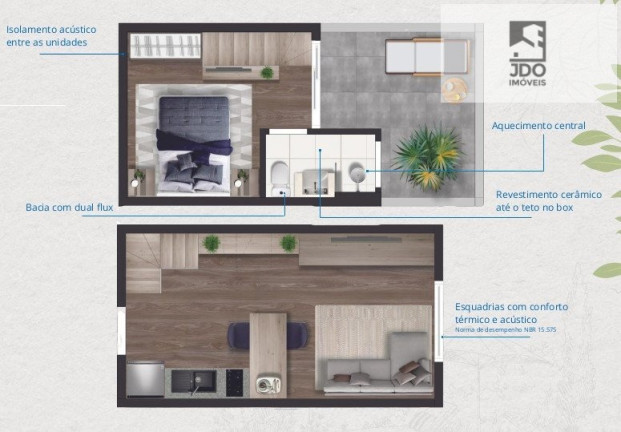 Imagem Apartamento com 1 Quarto à Venda, 30 m² em Novo Mundo - Curitiba Imagem Apartamento com 1 Quarto à Venda, 30 m² em Novo Mundo - Curitiba