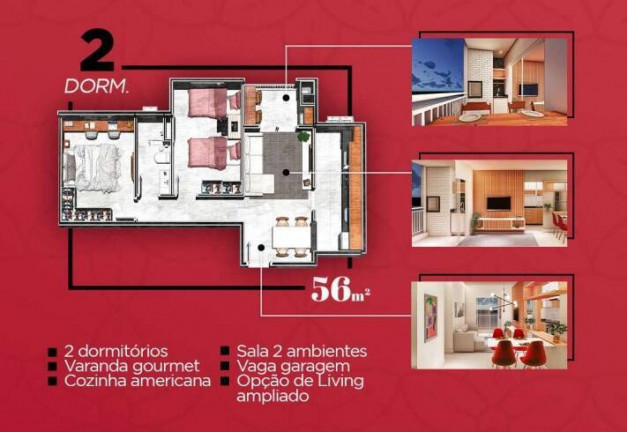 Imagem Apartamento com 3 Quartos à Venda, 68 m² em Torre Vanilla - Taubaté