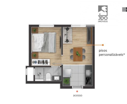 Imagem Apartamento com 1 Quarto à Venda, 27 m² em Rebouças - Curitiba Imagem Apartamento com 1 Quarto à Venda, 27 m² em Rebouças - Curitiba