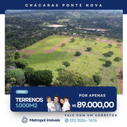 Terreno à Venda, 1.000 m² em Mateus Leme