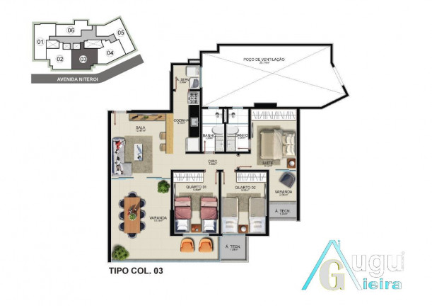 Imagem Apartamento com 3 Quartos à Venda, 89 m² em Praia Do Morro - Guarapari