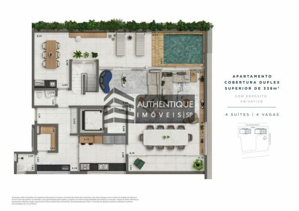 Imagem Cobertura com 4 Quartos à Venda, 338 m² em Vila Nova Conceição - São Paulo Imagem Cobertura com 4 Quartos à Venda, 338 m² em Vila Nova Conceição - São Paulo