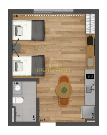 Imagem Apartamento com 1 Quarto à Venda, 63 m² em Saco Grande - Florianópolis