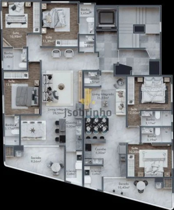 Imagem Apartamento com 2 Quartos à Venda, 82 m² em Perequê - Porto Belo