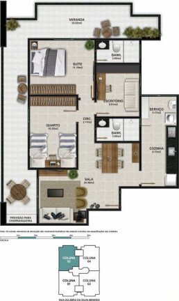 Imagem Apartamento com 1 Quarto à Venda, 105 m² em Braga - Cabo Frio