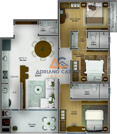 Imagem Imóvel com 3 Quartos à Venda, 100 m² em Centro - Navegantes Imagem Imóvel com 3 Quartos à Venda, 100 m² em Centro - Navegantes