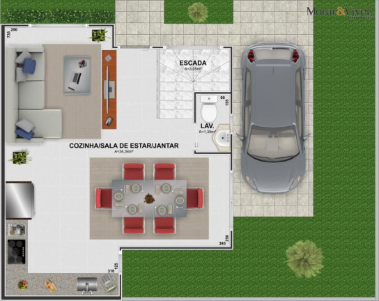 Imagem Casa com 3 Quartos à Venda, 105 m² em Uberaba - Curitiba