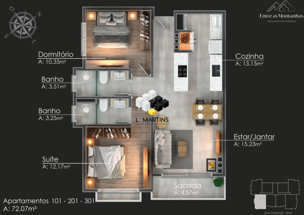 Imagem Apartamento com 1 Quarto à Venda, 51 m² em Varzea Grande - Gramado Imagem Apartamento com 1 Quarto à Venda, 51 m² em Varzea Grande - Gramado