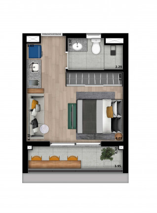 Studio com 1 Quarto à Venda, 25 m² em Consolação - São Paulo