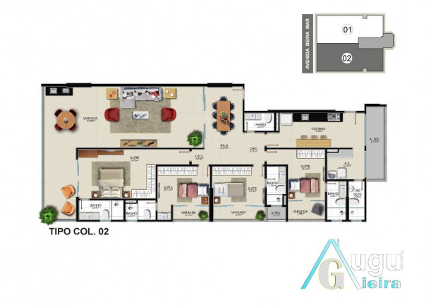 Imagem Apartamento com 4 Quartos à Venda, 195 m² em Praia Do Morro - Guarapari