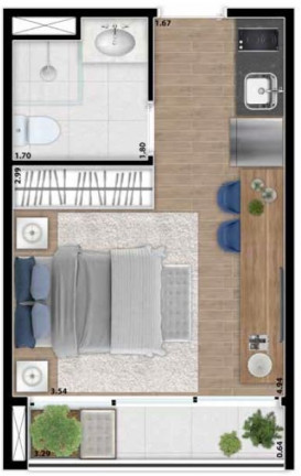 Imagem Apartamento com 1 Quarto à Venda, 22 m² em Vila Mariana - São Paulo