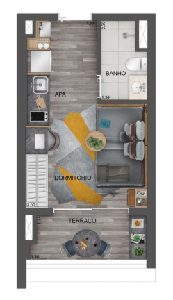 Imagem Imóvel com 1 Quarto à Venda, 30 m² em Santo Amaro - São Paulo Imagem Imóvel com 1 Quarto à Venda, 30 m² em Santo Amaro - São Paulo