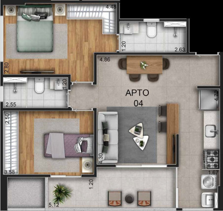 Imagem Apartamento com 1 Quarto à Venda, 71 m² em Park Lozandes - Goiânia