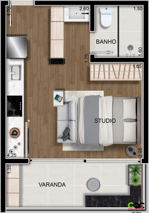 Imagem Apartamento com 1 Quarto à Venda, 28 m² em Centro - Poços De Caldas Imagem Apartamento com 1 Quarto à Venda, 28 m² em Centro - Poços De Caldas