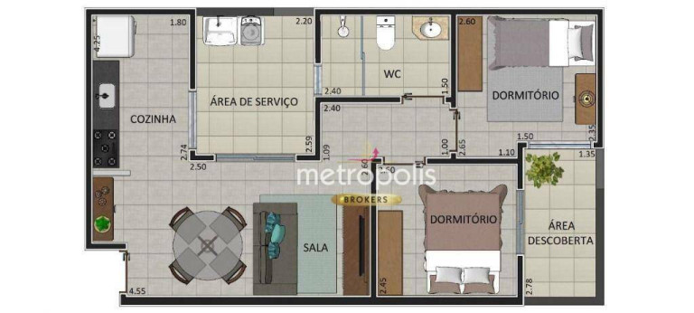 Imagem Apartamento com 2 Quartos à Venda, 60 m² em Vila Linda - Santo André Imagem Apartamento com 2 Quartos à Venda, 60 m² em Vila Linda - Santo André