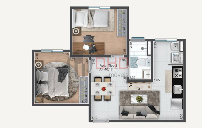 Imagem Apartamento com 2 Quartos à Venda, 40 m² em Recreio Dos Sorocabanos - Sorocaba