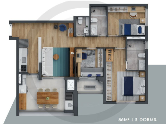 Imagem Apartamento com 3 Quartos à Venda, 85 m² em Brooklin - São Paulo Imagem Apartamento com 3 Quartos à Venda, 85 m² em Brooklin - São Paulo