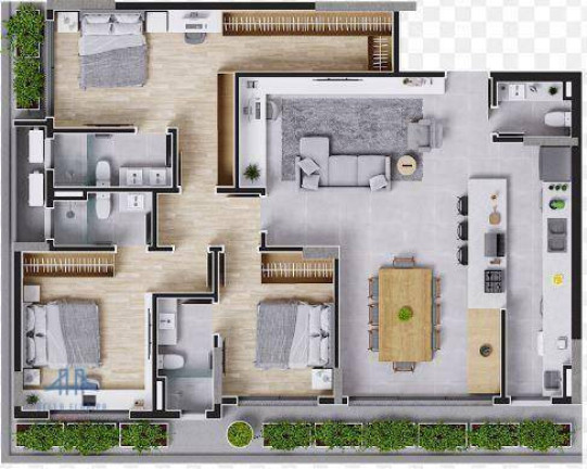 Apartamento com 3 Quartos à Venda, 141 m² em Centro - Florianópolis