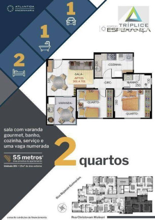 Imagem Apartamento com 2 Quartos à Venda, 70 m² em Morro Da Glória - Juiz De Fora