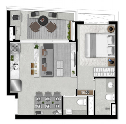 Imagem Apartamento com 2 Quartos à Venda, 74 m² em Mirandópolis - São Paulo