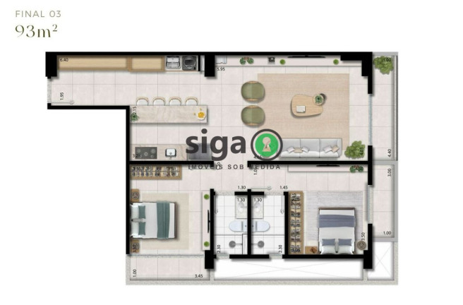 Apartamento com 2 Quartos à Venda, 93 m² em Vila Romana - São Paulo