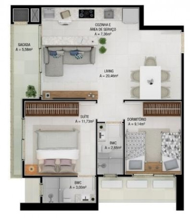 Imagem Imóvel com 2 Quartos à Venda, 64 m² em Praia Brava De Itajaí - Itajaí Imagem Imóvel com 2 Quartos à Venda, 64 m² em Praia Brava De Itajaí - Itajaí